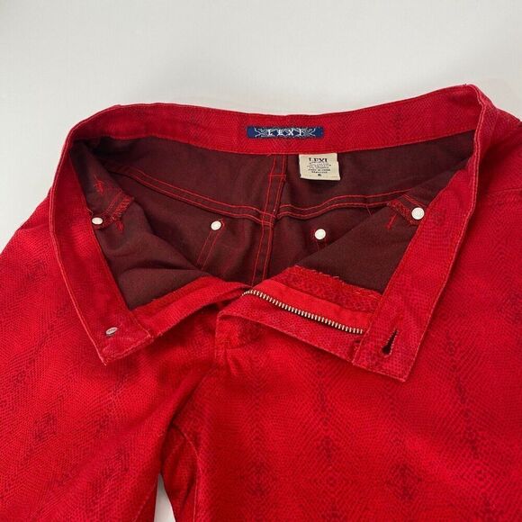 Lexi Jeans Womens Size 6 Straight Leg Red Stretch Cotton Blend Comfort Used - Picture 14 of 16